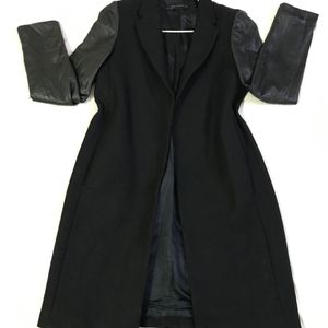 Zara Woman Black Overcoat Fits B 34-38