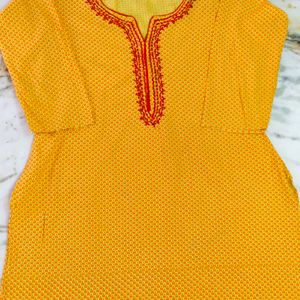 Yellow 💛 Kurta For Casual Wear