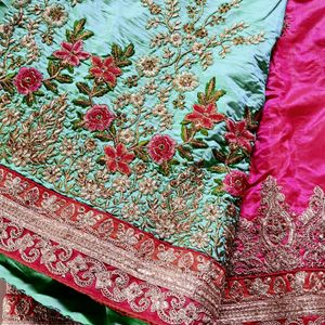 Heavy Embroidery Silk Saree With Blouse