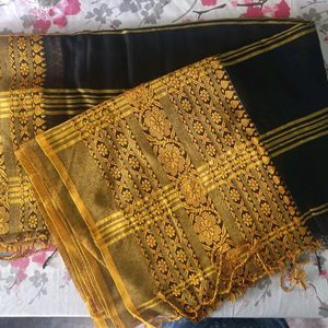 Black And Yellow Saree