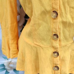 Women's Yellow Hippie Blouse