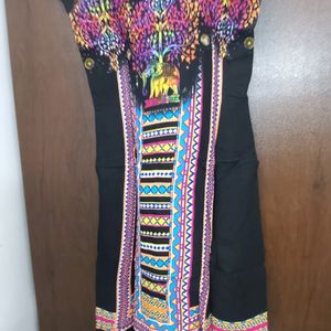 Black Multicolored Kurti