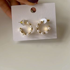 Pearl Hoop Earrings