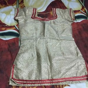 Golden Lehenga Choli With Dupatta