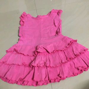 Pink Frock For Girls
