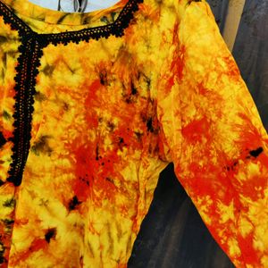 Tie Dye Lace Kurti