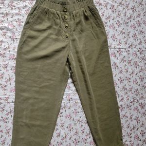 Zara Olive Trouser