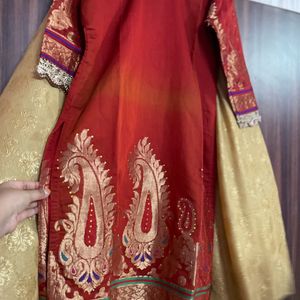 Rust Color Kurta Dupatta Set