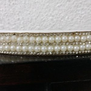 Hair Clip White Stone