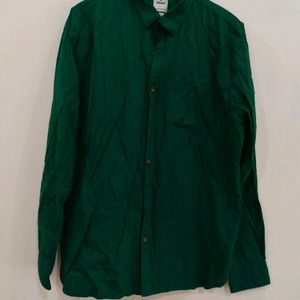 Wrogn Men's Green Formal Shirt Size 46