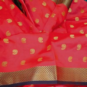 Cotton Silk Zari Work Saree