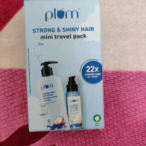 Plum Strong Shiny Hair Serum And Shampoo Mini