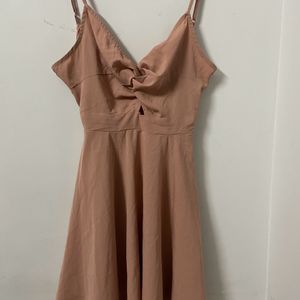 Peach Backless Dress