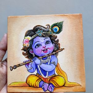 Little Krishna Mini Canvas Painting