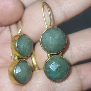 Green Stone Earrings