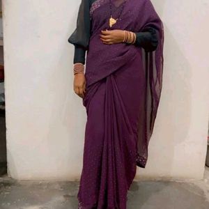 Purple Saree For Women/Girls