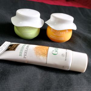 Night Gel, Peel Off Mask & Moisturizer