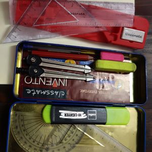 Geometry Box(Preloved) + Stationary Items As Shown