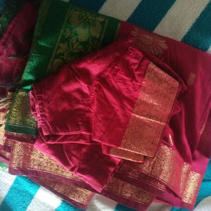 💥Price Drop💥Chanderi Cotton Pattu Saree