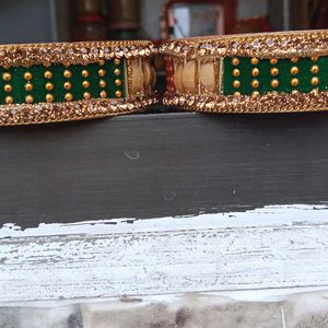 Red And Green Combination Bangles