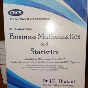 Business Mathematics And Statistics