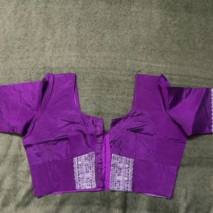 Purple Sari With Blouse