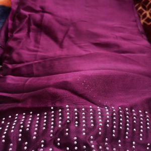 Farewell / Fancy Party Saree - Purple 💜 Trending