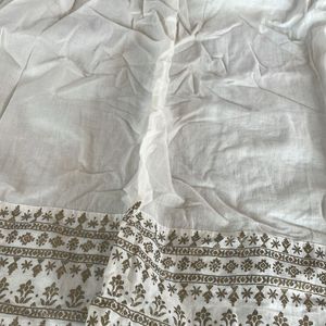 Cotton Off White Dupatta