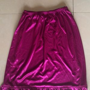 Satin Lingerie Top And Skirt