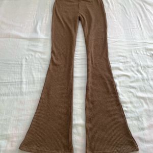 Solid high waist flare pants