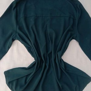 New Dark Sea Green Side Cut Top