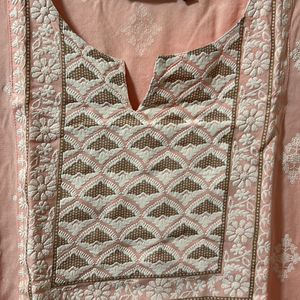 Coral Butter Pink Kurtha