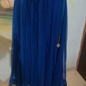 1 Navy Blue Ethnic Skirt And 2 Tops