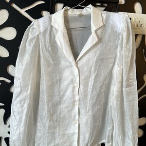 White Organza Shirt For Women