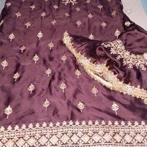 Pant Kurta Set With Organza Dupatta