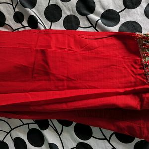 New Price!!Dark Red Cotton Pant Free Size (Only Pa