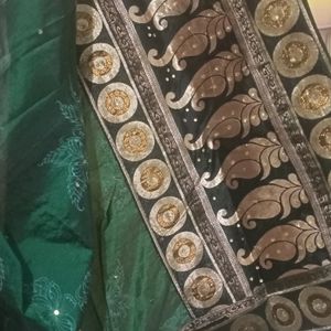 Dark Green Fancy Saree