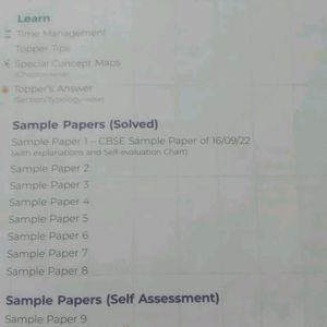 Class 10 Science Sample Paper