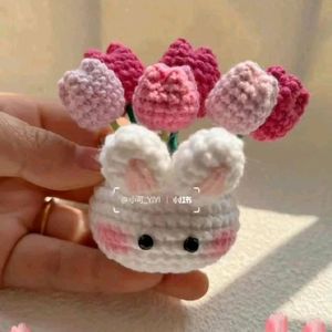 Crochet Bunny Flower Pot!!