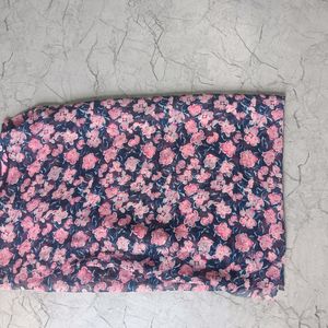 Pink Floral Georgette Material