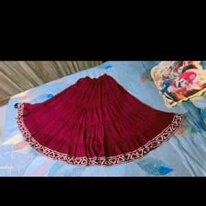 Bandhani Skirt Kurti With Mask