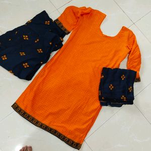 Orange Punjabi Suit