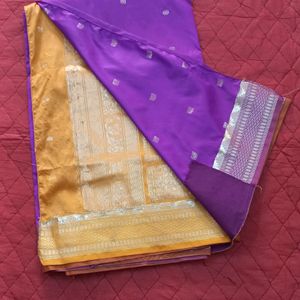 Purple Silk Saree