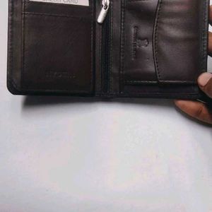 Mens Trendy Genuine Lthear Brown Wallet