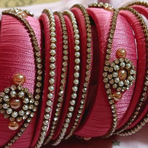 Silk Thread Bangles Prepared By Me