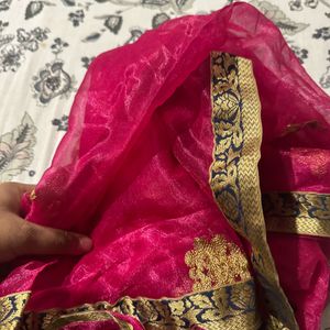 Pink Net Dupatta Unused Very Attractive For Festiv