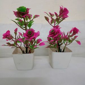 Artificial Flowers With Pot