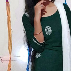 Green Kurti And Palazo For Girls