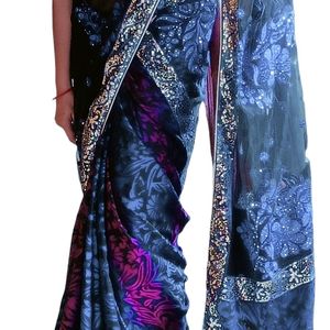 Beautiful Party Wear Saree With Blouse