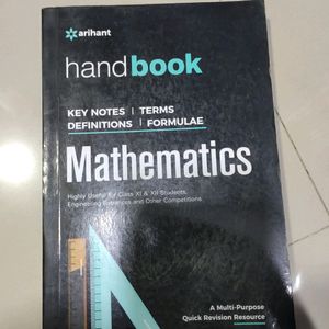 Arihant Mathematics Handbook For Class 11, 12, JEE